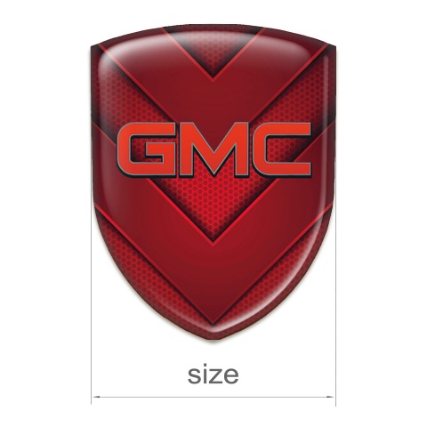 GMC Tuning Badge Red V Shape Details and Classic Logo 