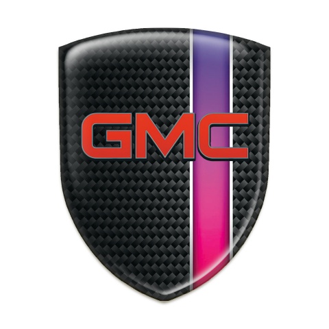 GMC Car Accessories Badge Black Background with Purple Band 