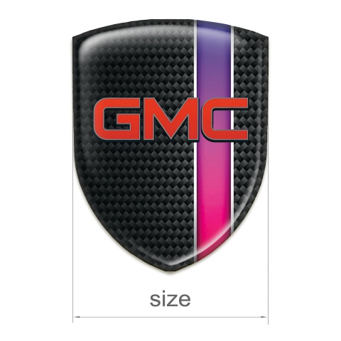 GMC Car Accessories Badge Black Background with Purple Band 