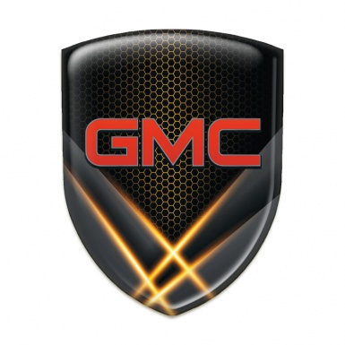 GMC Car Interior Badge Orange Crossed Lights Effect 