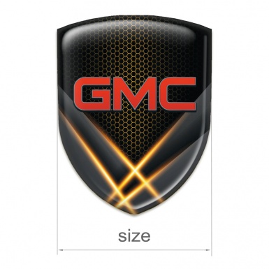GMC Car Interior Badge Orange Crossed Lights Effect 