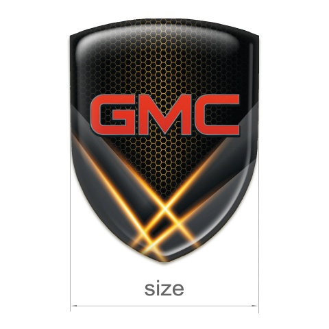GMC Car Interior Badge Orange Crossed Lights Effect 