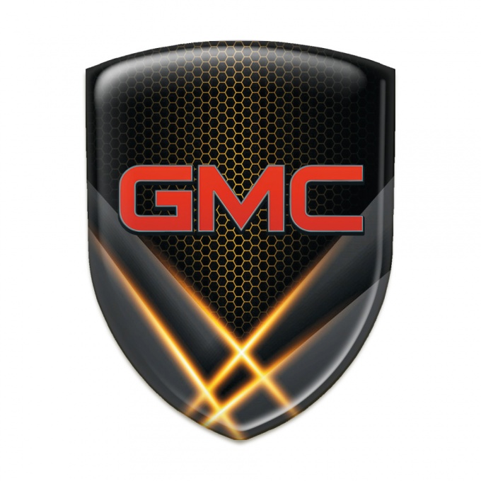 GMC Car Interior Badge Orange Crossed Lights Effect 