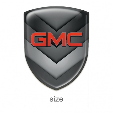 GMC Emblem Badge Logo Grey Black Elements Design 