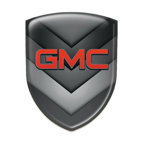 GMC Emblem Badge Logo Grey Black Elements Design 