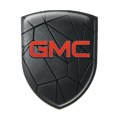 GMC Tuning Badge Black Mosaik type with Red logo 