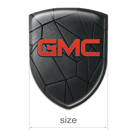GMC Tuning Badge Black Mosaik type with Red logo 