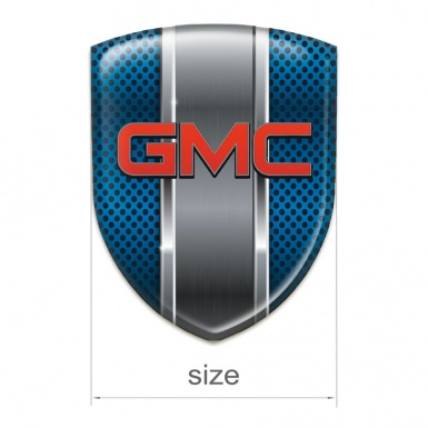 GMC Self Adhesive Car logo Emblem Blue Mesh Type 
