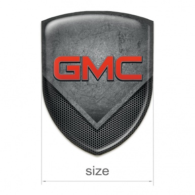 GMC Emblem Badge Logo Scratched Stone with Dark Mesh Type 