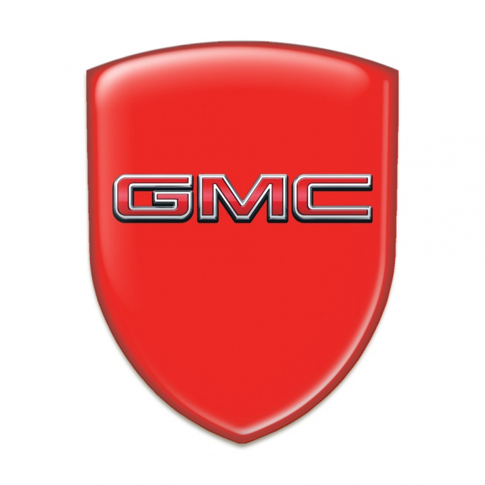 GMC Tuning Badge  Red base with 3D logo 