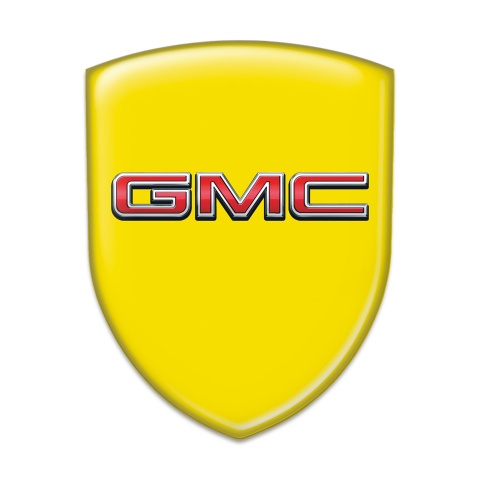 GMC Self Adhesive Car logo Emblem Yellow Base 3D Logo 