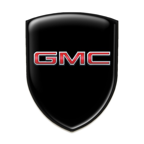 GMC Car Interior Badge Black Base 3D Logo 