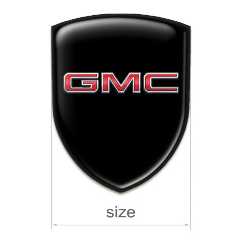 GMC Car Interior Badge Black Base 3D Logo 