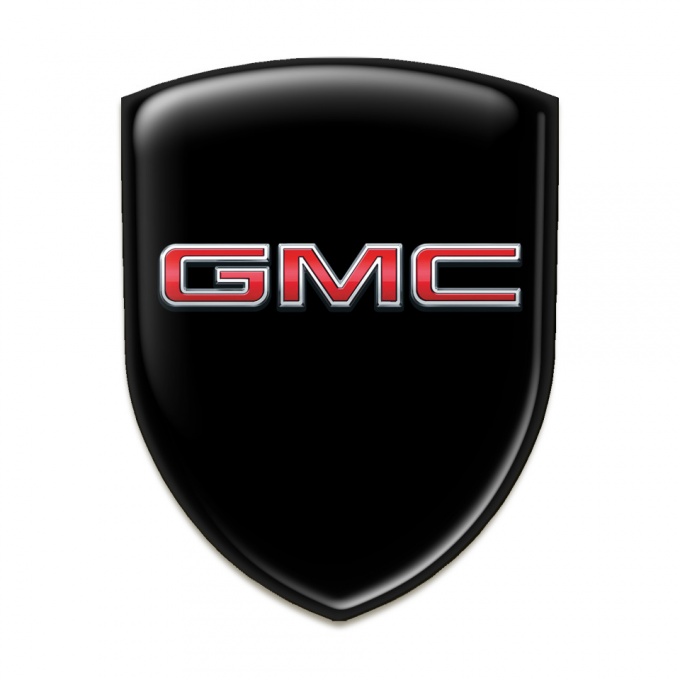 GMC Car Interior Badge Black Base 3D Logo 