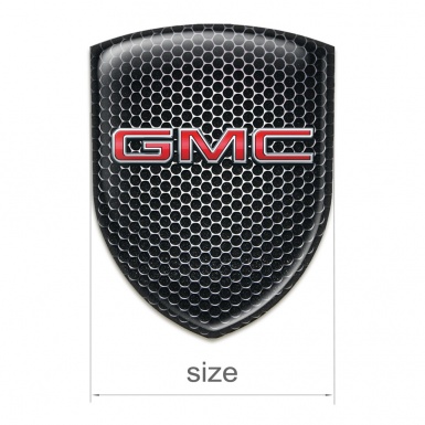GMC Silicone Badge Black Honeycomb Base 3D Logo 