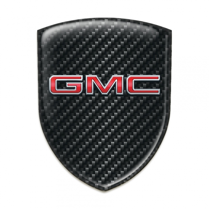 GMC Self Adhesive Emblem Logo Black Fibers base 3d Logo 