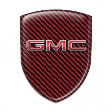 GMC Self Adhesive Emblem Logo Red Carbon and 3D Logo 