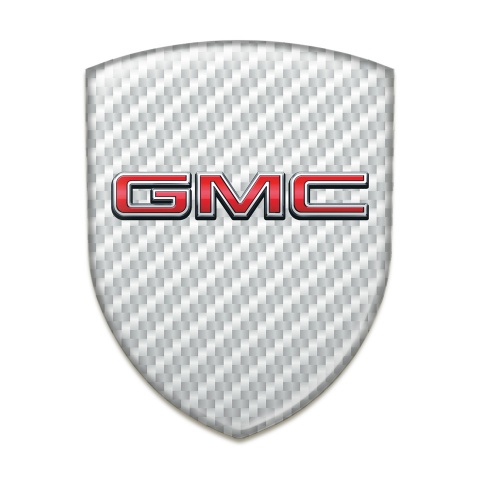 GMC Silicone Emblem White Carbon with 3D Logo 