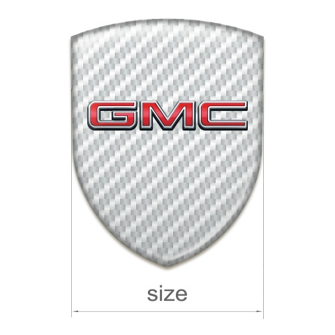 GMC Silicone Emblem White Carbon with 3D Logo 