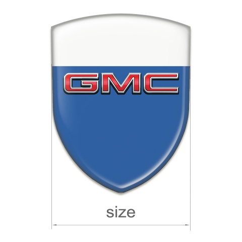 GMC Emblem Exterior Blue White Base 3D LOgo 