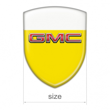 GMC Emblem Interior Ye4llow White Base 3D Logo 