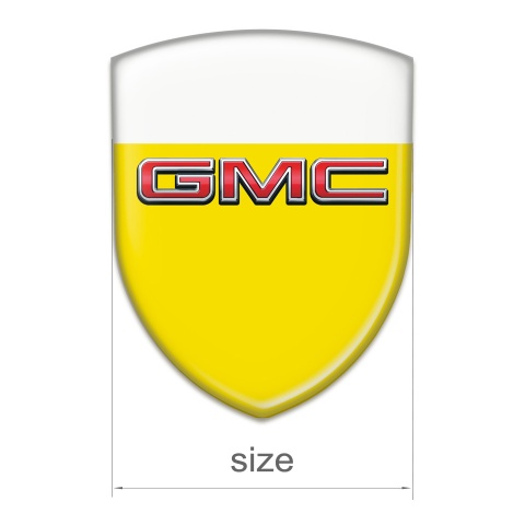 GMC Emblem Interior Ye4llow White Base 3D Logo 