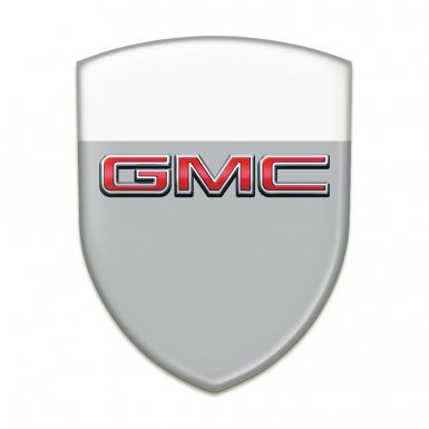 GMC Tuning Badge  Grey White Base 3D Logo 