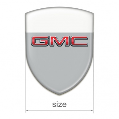 GMC Tuning Badge  Grey White Base 3D Logo 