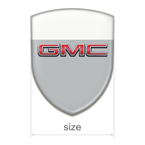 GMC Tuning Badge  Grey White Base 3D Logo 