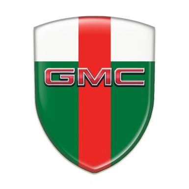 GMC Auto Emblem Green White with red Band and 3D Logo
