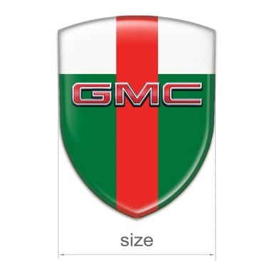 GMC Auto Emblem Green White with red Band and 3D Logo