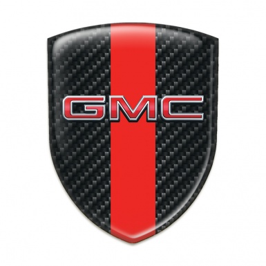 GMC Tuning Badge  Black Fibers with Red Band and 3D Logo 