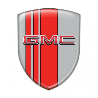 GMC Auto Emblem grey with Red Tapes Decoration 