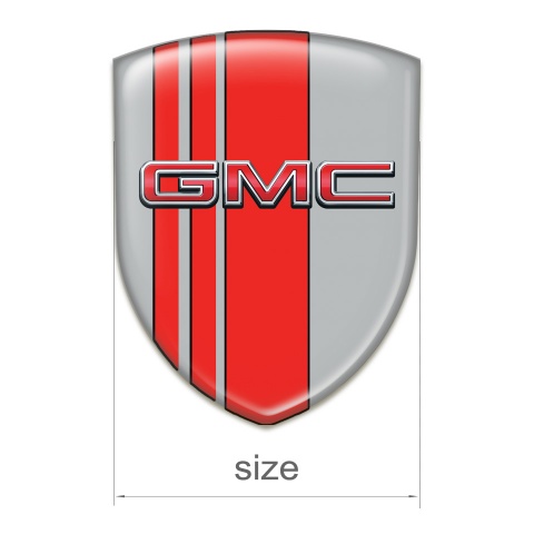 GMC Auto Emblem grey with Red Tapes Decoration 