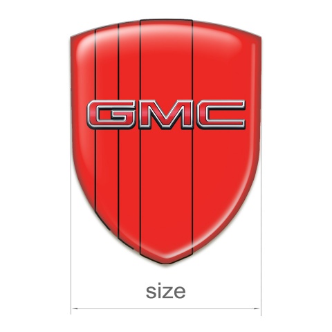 GMC Emblem Badge Logo Red Decoration with 3D Logo