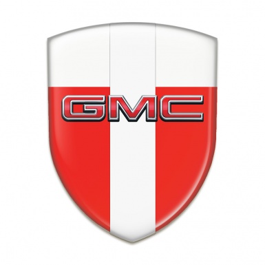 GMC Silicone Badge Red White with White Tape Edition 