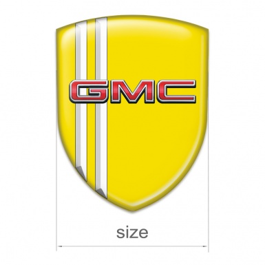 GMC Logo Emblem Yellow Design with White Lines 