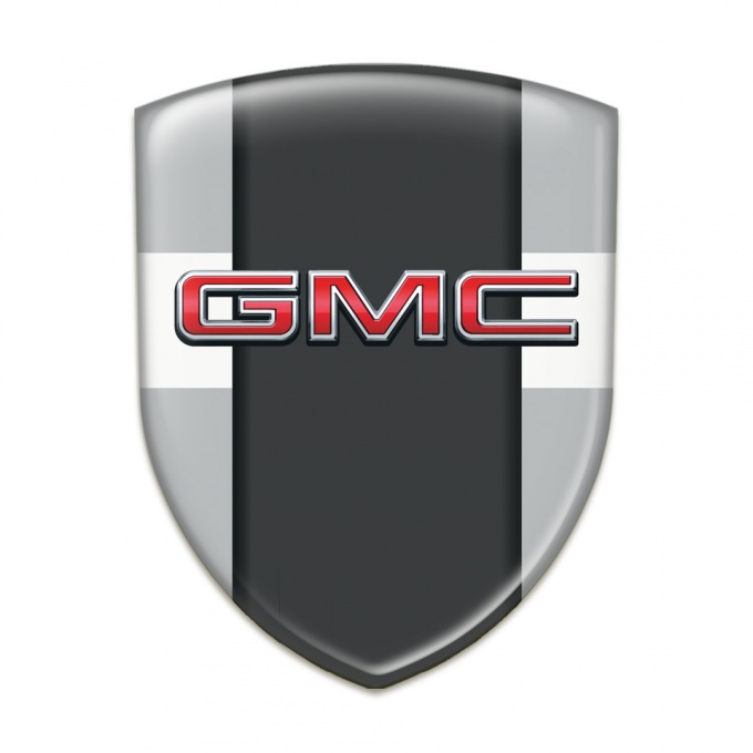 GMC Logo Emblem Grey with White Band and Graphite Panel 