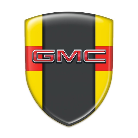 GMC Silicone Emblem Yellow with Red Band and Central Graphite Panel 