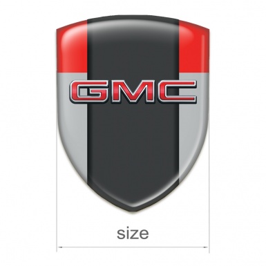 GMC Resin Sticker Grey Red with Central Graphite Panel 