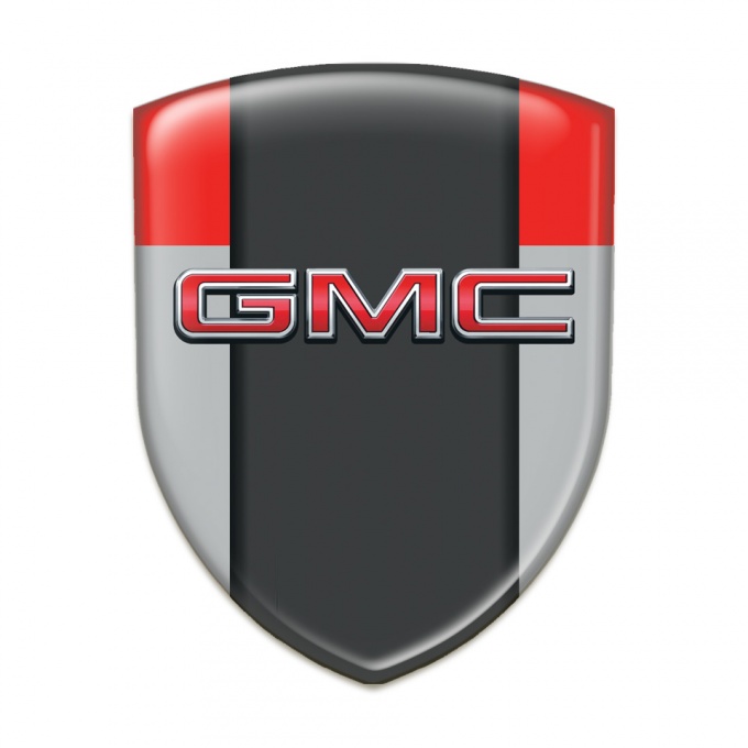 GMC Resin Sticker Grey Red with Central Graphite Panel 