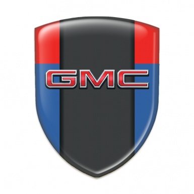 GMC Emblem Interior Blue Red with Cebtral Graphite panel 