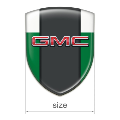 GMC Car Accessories Badge Green White Print Craphite Central Panel 