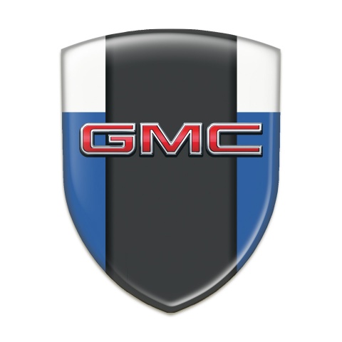 GMC Car Interior Badge Blue White Print 