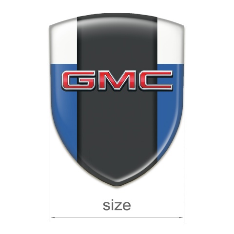 GMC Car Interior Badge Blue White Print 