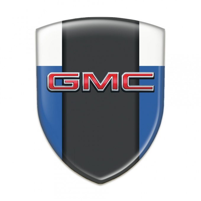 GMC Car Interior Badge Blue White Print 