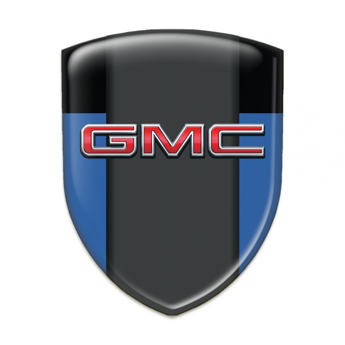 GMC Auto Emblem Blue Black Print 