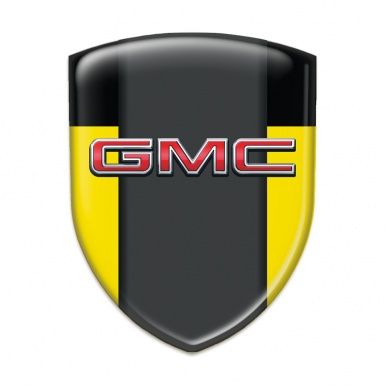 GMC Emblem Badge Logo Yellow Black Print 