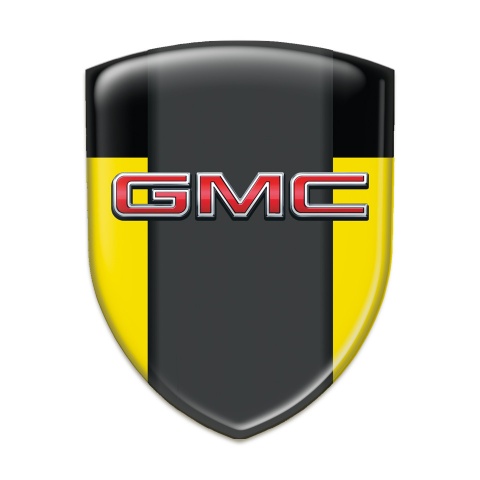 GMC Emblem Badge Logo Yellow Black Print 