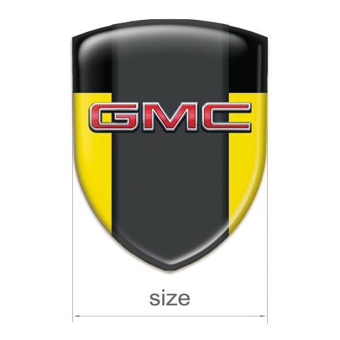 GMC Emblem Badge Logo Yellow Black Print 